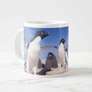 南極大陸、アデリーペンギンPygoscelis ジャンボコーヒーマグカップ