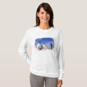 南極大陸、アデリーペンギンPygoscelis Tシャツ (正面フル)