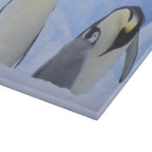 南極大陸 コウテイペンギンの親子 カッティングボード (角)
