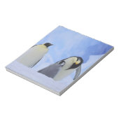 南極大陸 コウテイペンギンの親子 ノートパッド (回転)