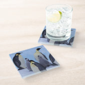 南極大陸, コウテイペンギン ガラスコースター (アングル)