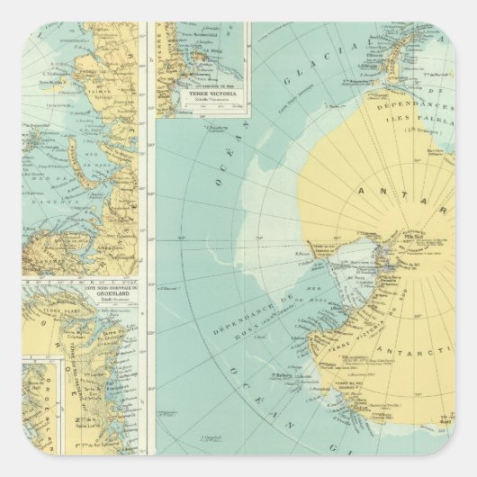 南極大陸 スクエアシール (正面)