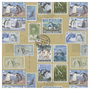 南極大陸-ペンギンの切手 ファブリック