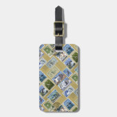 南極大陸-ペンギンの切手 ラゲッジタグ (正面縦)