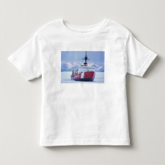南極大陸、ロス島、マクマード基地、米国沿岸警備隊 トドラーTシャツ (正面)