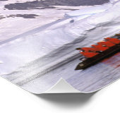 南極大陸、南極半島。ゾディアックと フォトプリント            (角)