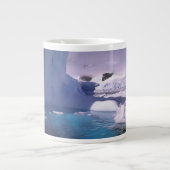 南極大陸。南極氷上脱出2 ジャンボコーヒーマグカップ (正面)