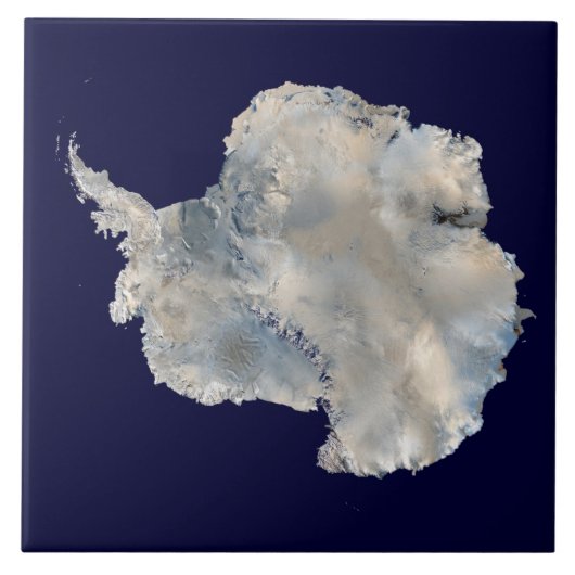 南極大陸（NASA ブルーマーブル画像） タイル (正面)