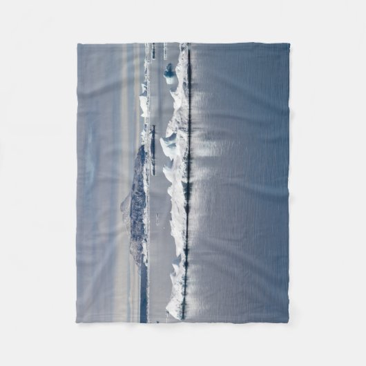 南極景観 フリースブランケット (正面)