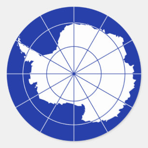 南極条約国旗 ラウンドシール