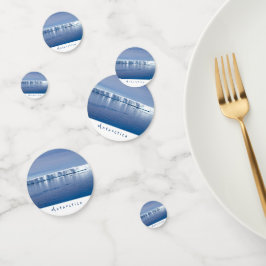 南極氷山の風景の白い文字 コンフェッティ