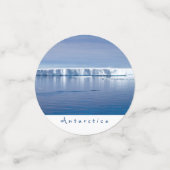 南極氷山の風景の白い文字 コンフェッティ (スモール正面)