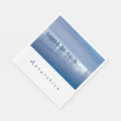 南極氷山の風景の白い文字 スタンダードランチョンナプキン (角)