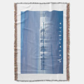 南極氷山の風景の白い文字 スローブランケット (正面縦)