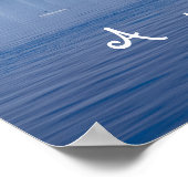 南極氷山の風景の白い文字 ポスター (角)