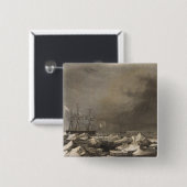 南極3 缶バッジ (正面&裏面)