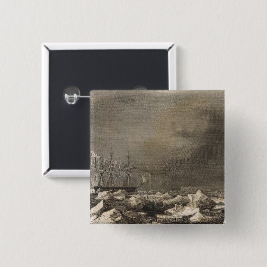 南極3 缶バッジ (正面&裏面)