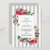 南極 グレー 結婚式招待状 招待状 (正面/裏面)