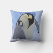南極。コウテイペンギンと雛 クッション (裏面)