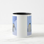 南極。コウテイペンギンと雛 マグカップ (中央)