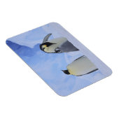 南極。コウテイペンギンと雛 マグネット (右側)