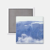 南極、パラダイスベイ、マッシブ波型枠 マグネット (正面/裏面)