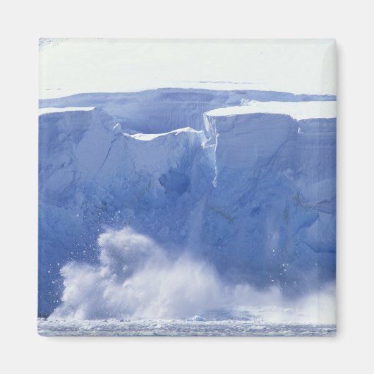 南極、パラダイスベイ、マッシブ波型枠 マグネット (正面)