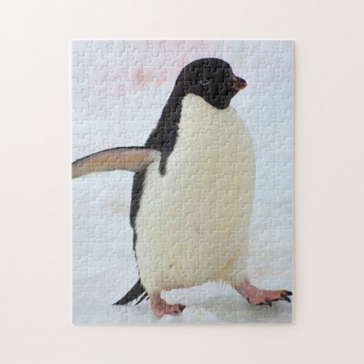 南極.ピーターマン島。アデリーペンギン ジグソーパズル (縦)