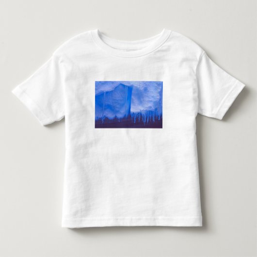 南極+プラノー+氷山の墓場: 青 トドラーTシャツ (正面)