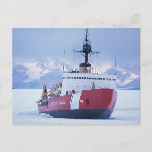 南極、ロス島、マクマード基地、米国沿岸警備隊 ポストカード (正面)