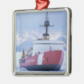 南極、ロス島、マクマード駅、USCG メタルオーナメント (左)