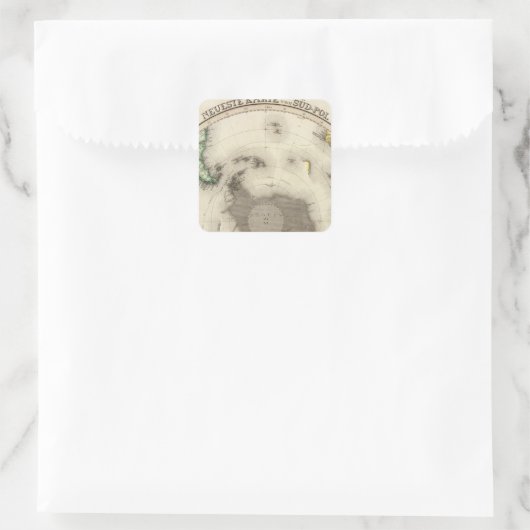 南極、南半球 スクエアシール (バッグ)