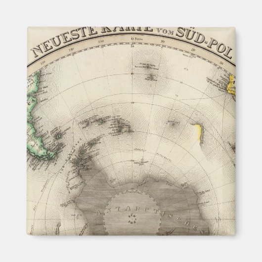 南極、南半球 マグネット (正面)