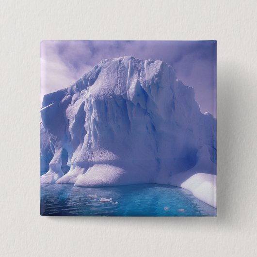 南極。南極の氷景 缶バッジ (正面)