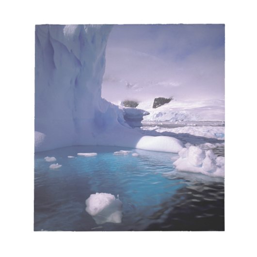南極。南極の氷景 2 ノートパッド (正面)