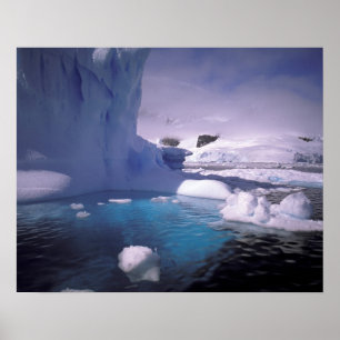南極。南極の氷景 2 ポスター