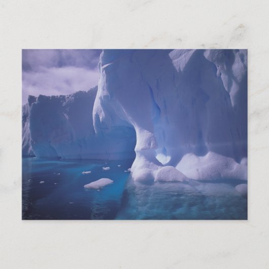 南極。南極の氷景 3 ポストカード (正面)