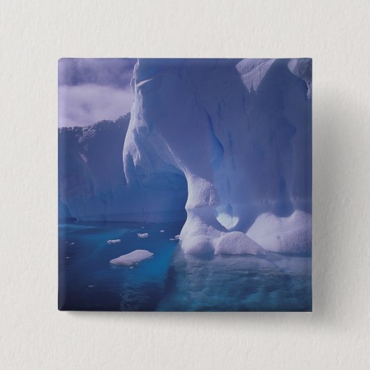 南極。南極の氷景 3 缶バッジ (正面)