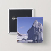 南極、南極半島。ゾディアクと 缶バッジ (正面&裏面)