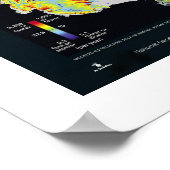 "南極：衛星地図 ポスター (角)