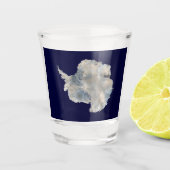 南極（NASAブルーマーブルイメージ） ショットグラス (正面)