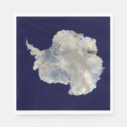 南極(NASAブルーマーブルイメージ) スタンダードランチョンナプキン (正面)