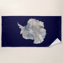 南極（NASAブルーマーブルイメージ） ビーチタオル