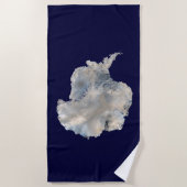 南極（NASAブルーマーブルイメージ） ビーチタオル (正面)