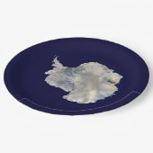 南極（NASAブルーマーブルイメージ） ペーパープレート (アングル)