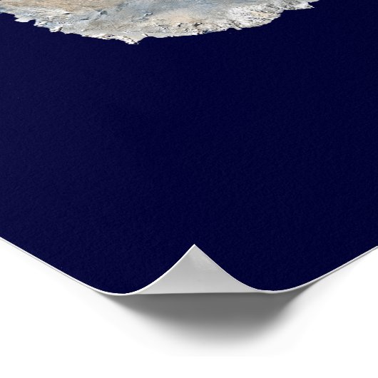 南極(NASAブルーマーブルイメージ) ポスター (角)