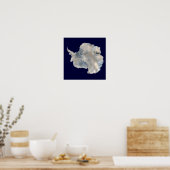 南極(NASAブルーマーブルイメージ) ポスター (キッチン)