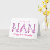 南水彩蘭カスタム80th誕生日カード カード (黄色い花)