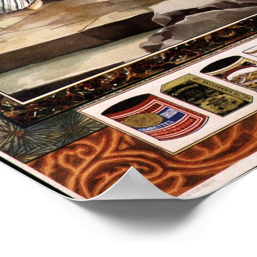 南洋兄弟たばこ古中国の ポスター (角)