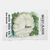 南瓜の種の包みのラベル キッチンタオル (横)